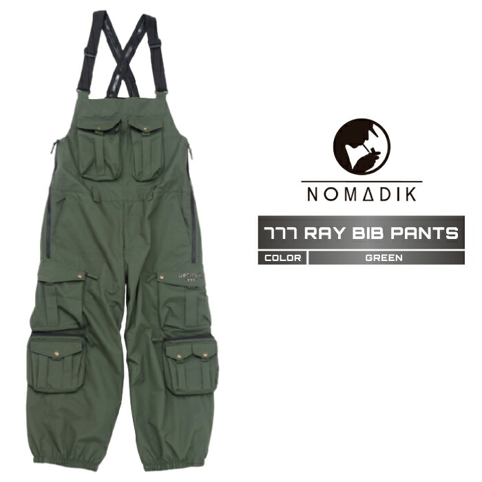 楽天市場】2025-26 NOMADIK 777 RAY BIB PANTS Green ノマディック