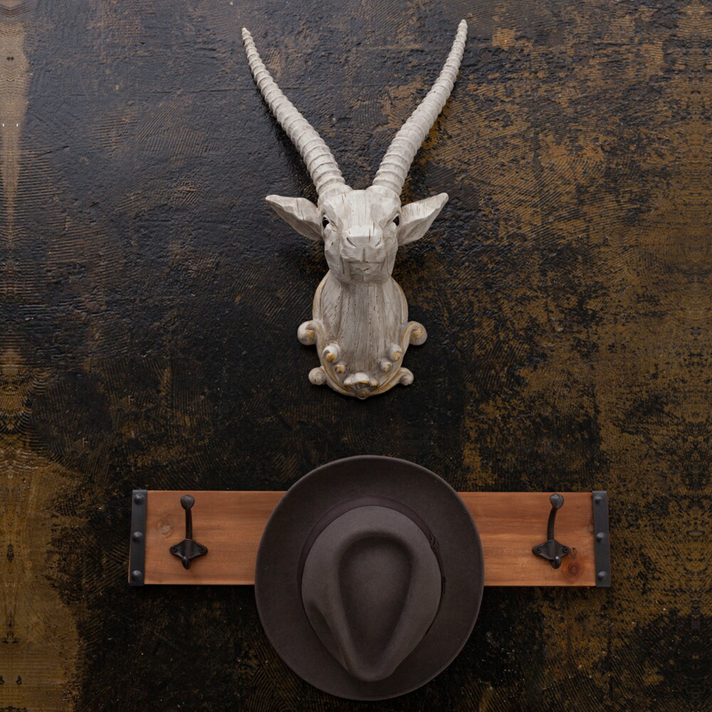 楽天市場】山羊 壁掛けオブジェ ハンティングトロフィー 剥製 シカ 鹿