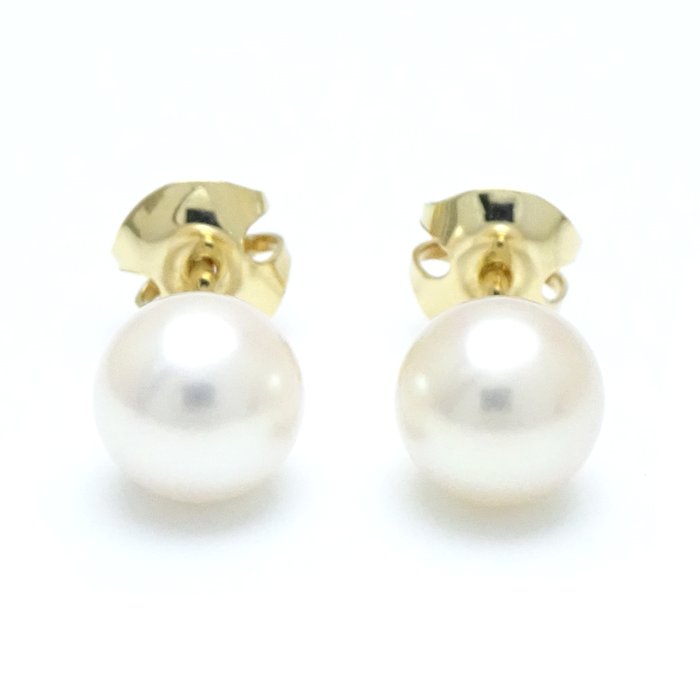 楽天市場】MIKIMOTO ミキモト パール ピアス 真珠6.7ミリ K18YG