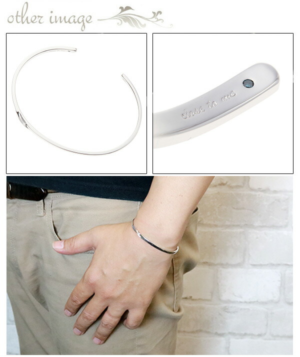 楽天市場】バングル メンズ シルバー925製 ブルーダイアモンド