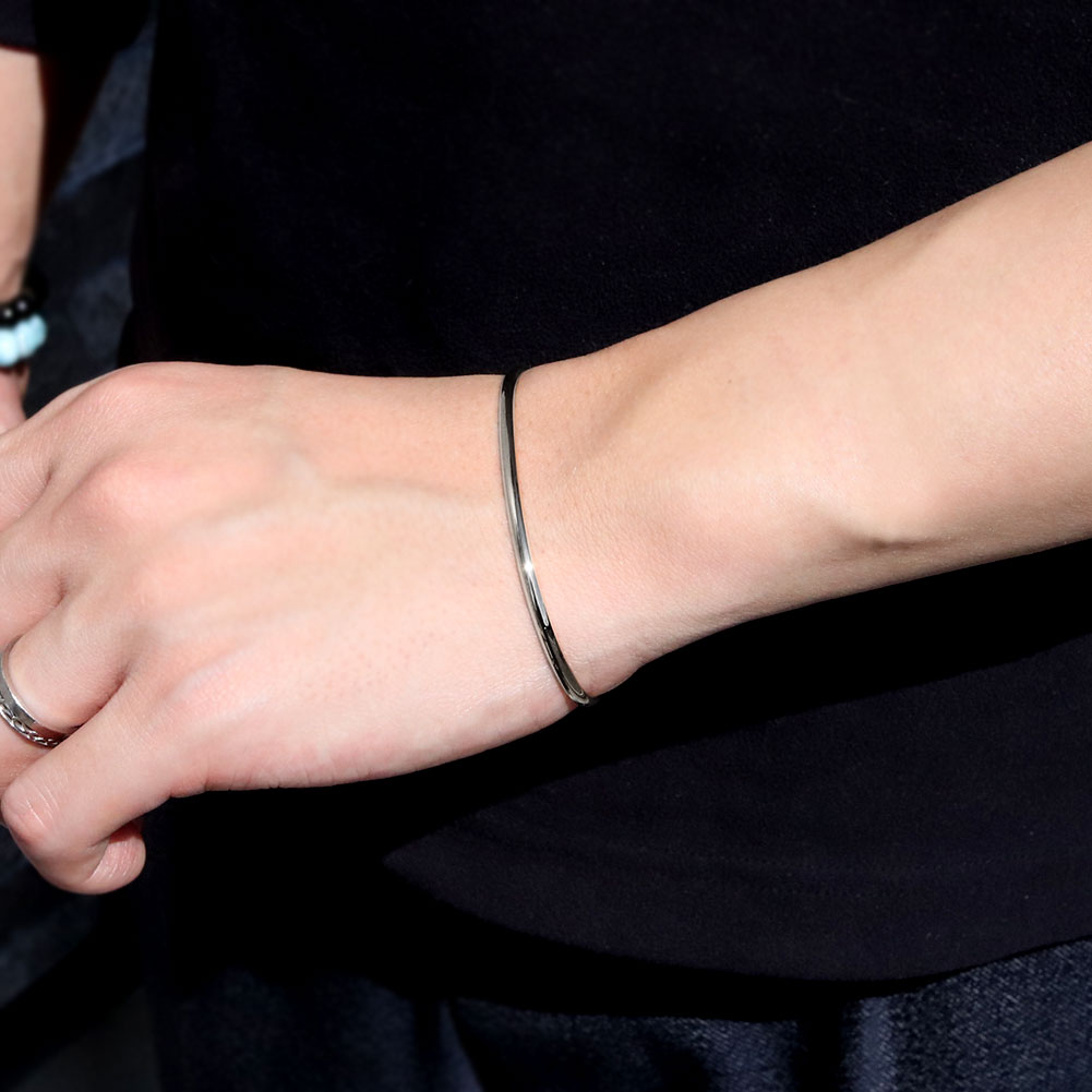 楽天市場】バングル シンプル 18金 メンズバングル ブレスレット 父の