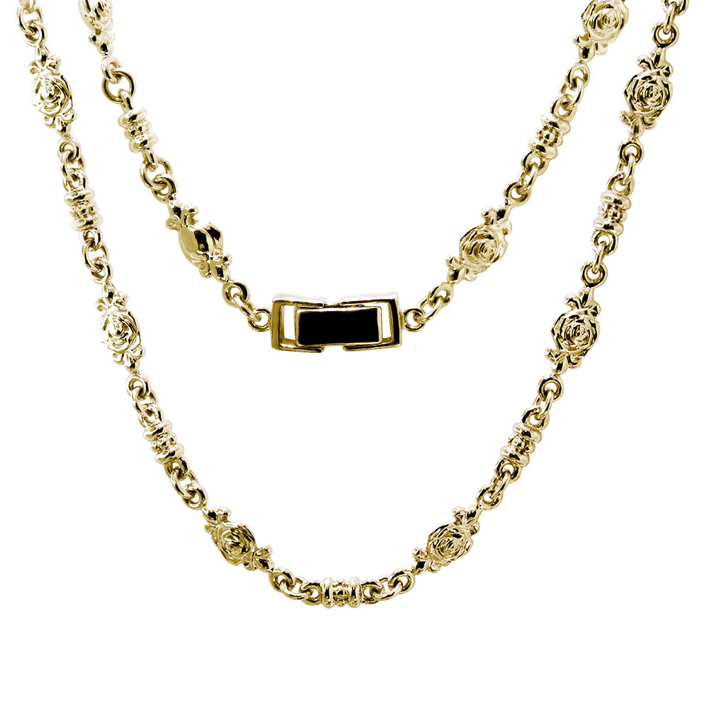 楽天市場】チェーン K18 18金 18K ゴールド メンズ 薔薇 中折れ