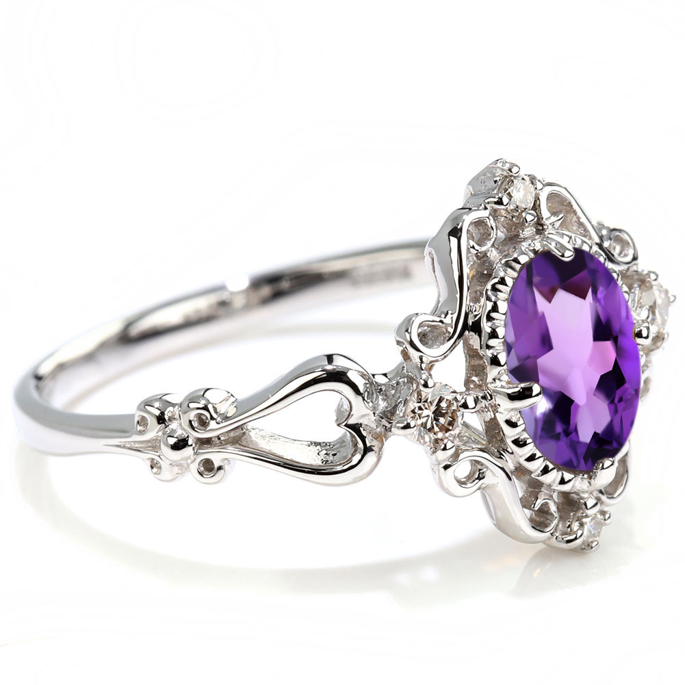 楽天市場】プラチナ リング アメジスト pt900 指輪 レディース 2月