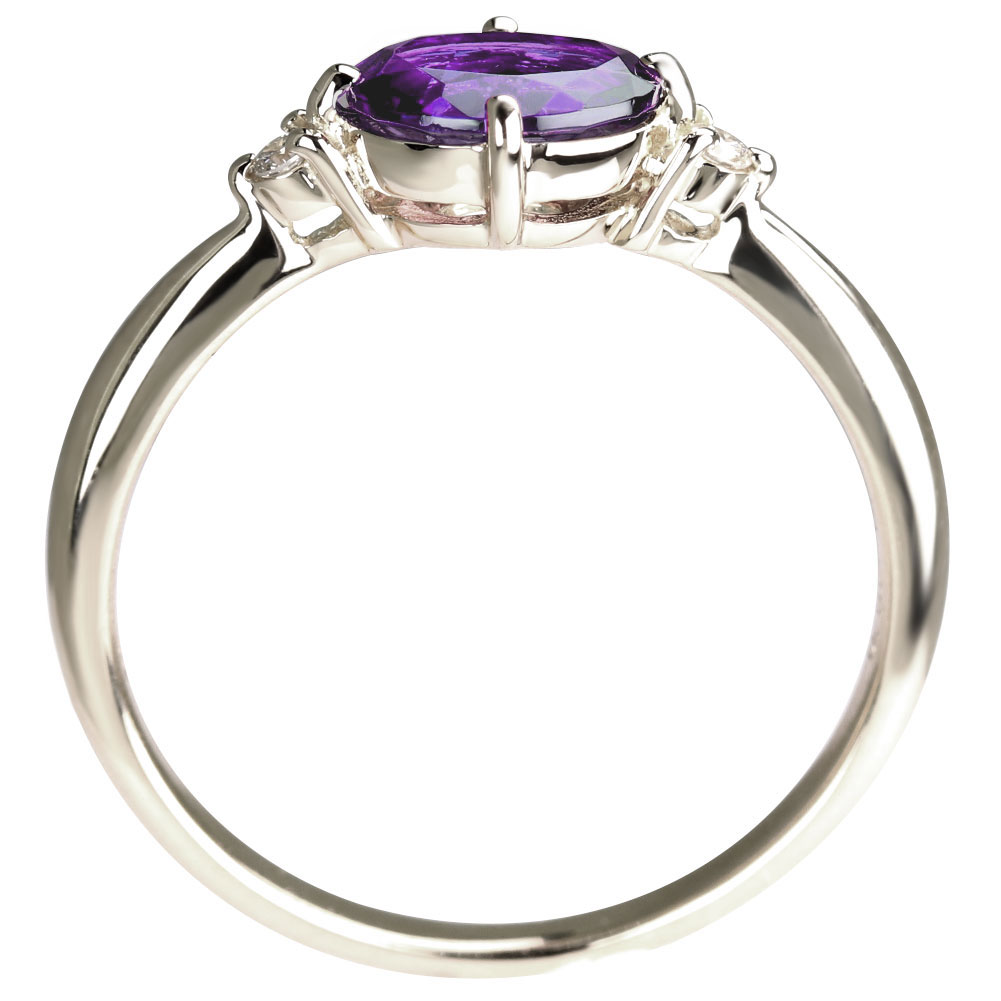 楽天市場】プラチナ アメジスト 指輪 レディース 大粒 リング 2月