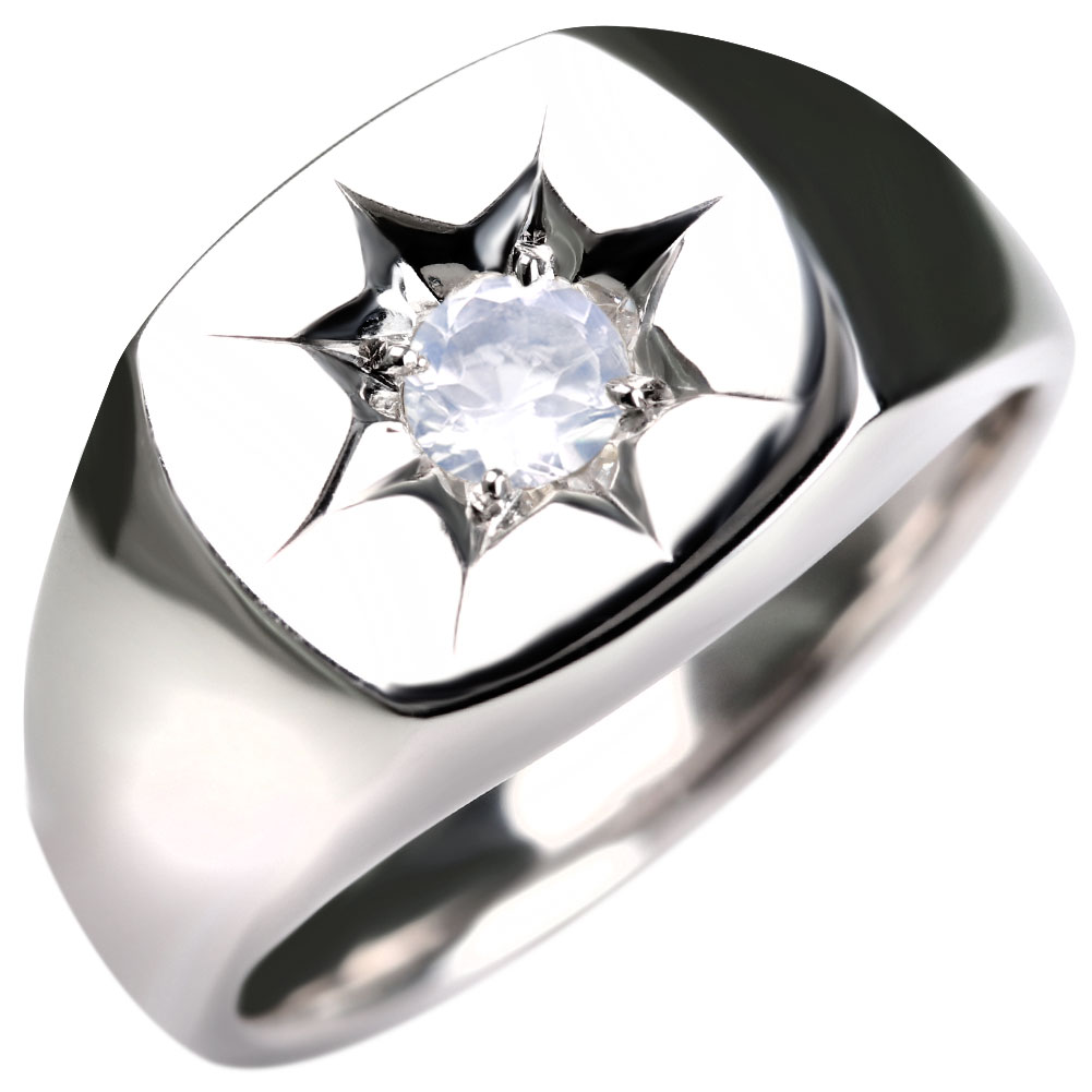 楽天市場】プラチナ リング ブルームーンストーン pt900 指輪 メンズ 6