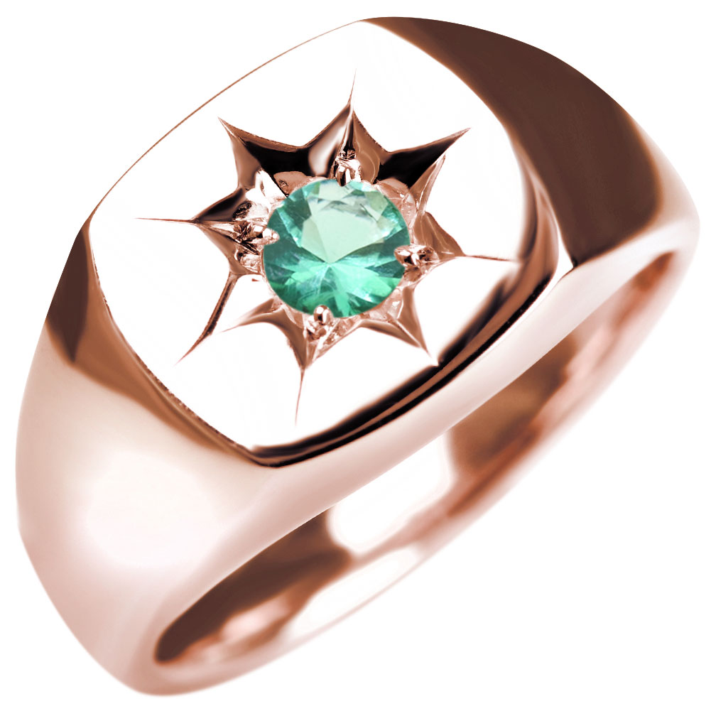 楽天市場】指輪 ゴールド エメラルド リング 10金 5月誕生石