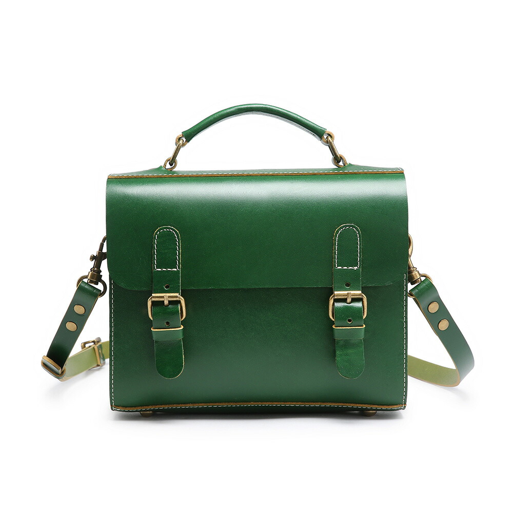 楽天市場】ハンドバッグ ミニサッチェルバッグ グリーン 緑 ショルダー