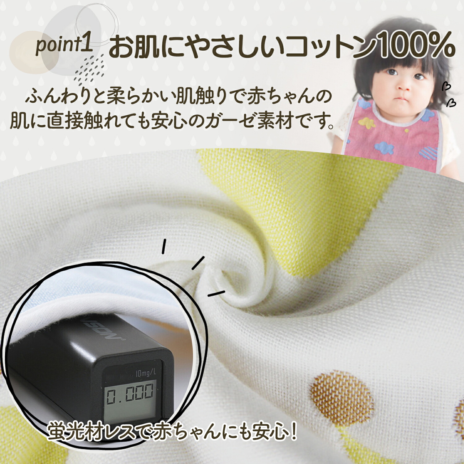 楽天市場】半額SALE 【3枚セット】よだれかけ スタイ セット ガーゼ