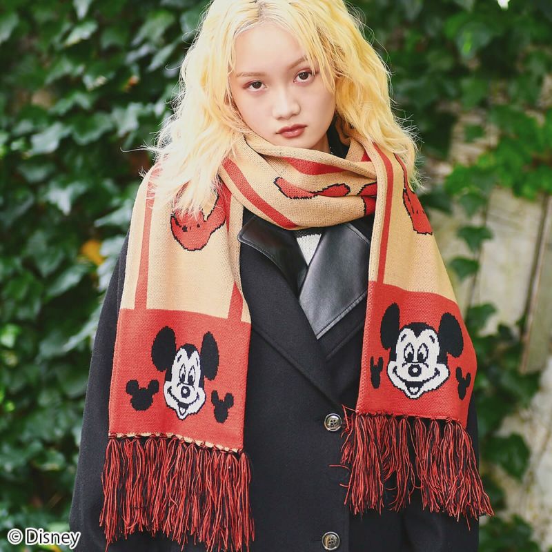 楽天市場】【Disney(ディズニー)】ミッキーマウス/フリンジマフラー