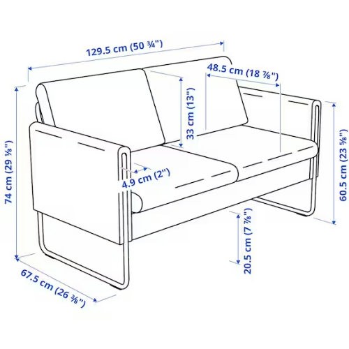 楽天市場】＊IKEA 202312IKEA イケア VACKERBY ヴァッケルビー 2人掛け