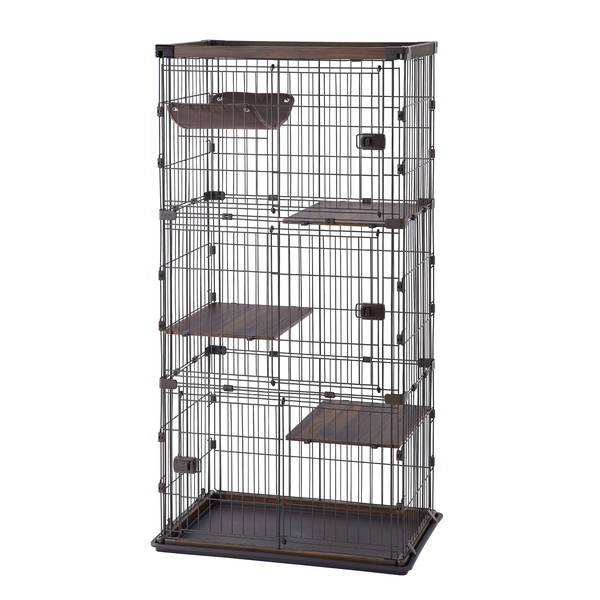 アイリスオーヤマ ウッディキャットケージ 3段 PWCR-963V (キャット