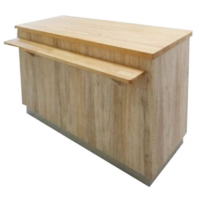 楽天市場】レジカウンター RBK-150 木製 対面式 補助テーブル付き 中棚