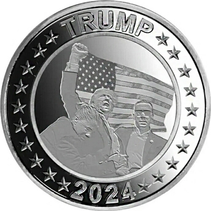 楽天市場】【純銀99.9％】シルバートランプ トランプ大統領 銀 1オンス