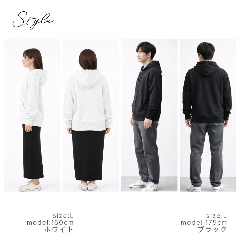 楽天市場】パーカー レディース フルジップパーカー 綿100% 裏毛 無地