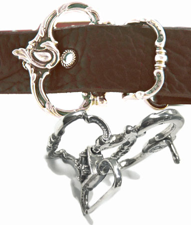 楽天市場】送料無料 トップ式バックル silver925 ベルトバックル金具