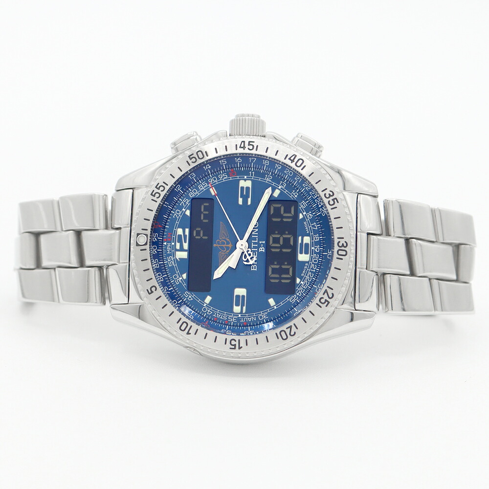 楽天市場】電池交換済 BREITLING ブライトリング B-1 デジアナ クロノ