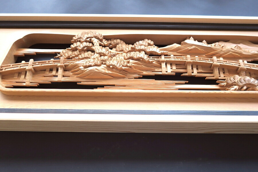 楽天市場】欄間 建具 【1点もの商品】【新品】 高級手彫り欄間2間1組