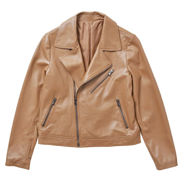 楽天市場】ライダースジャケット ラムレザー レディース 本革 春 秋 冬
