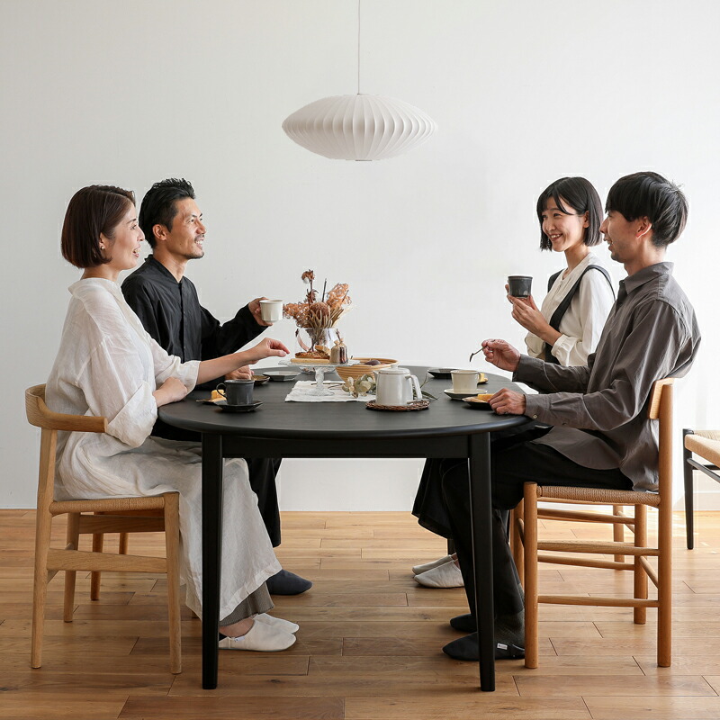 楽天市場】伸長式ダイニングテーブル folk／BK 通常サイズ ブラック