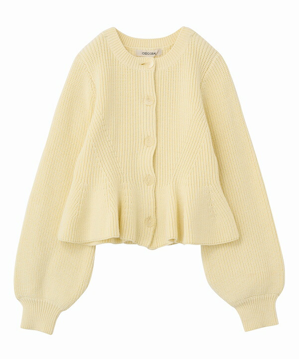 楽天市場】【即日発送】COCODEAL ココディール ペプラムボタンニット