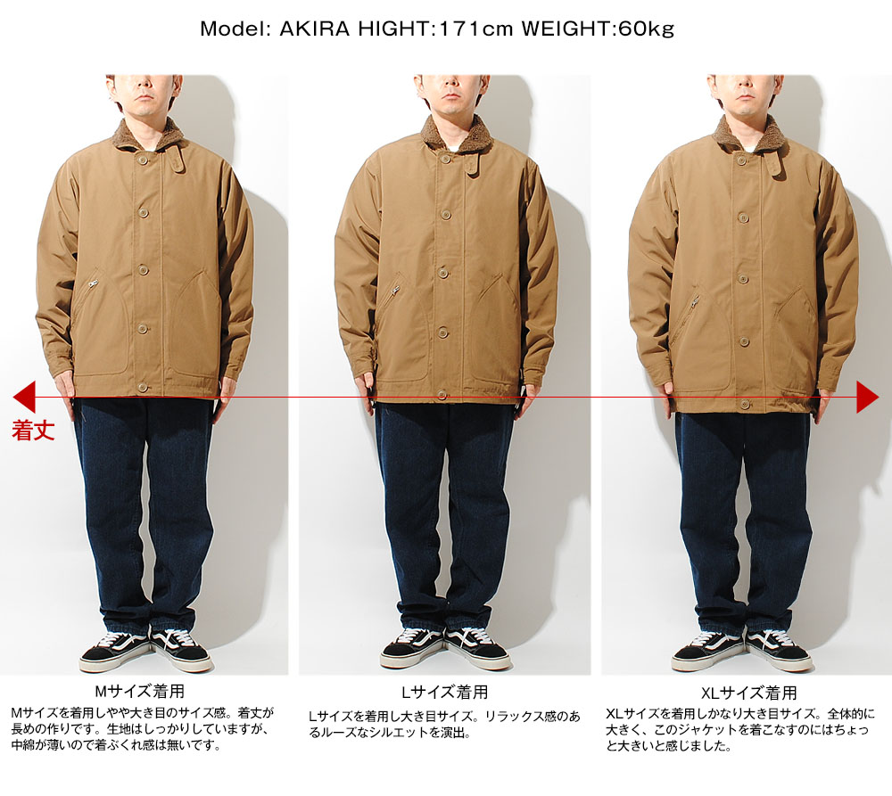 楽天市場】N-1 デッキジャケット 薄中綿 襟ボア ミリタリージャケット