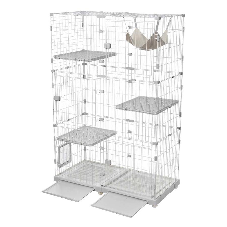 楽天市場】猫用ケージ 猫 ケージ キャットケージ 3段 幅広設計 猫ドア