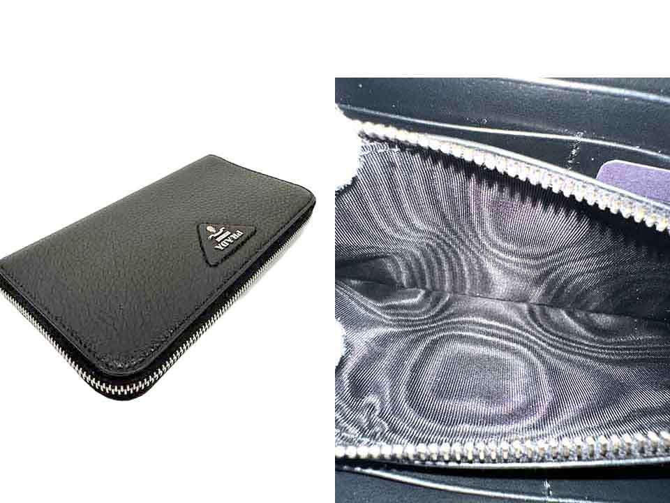 楽天市場】【中古】【美品】PRADA プラダ 長財布 レザー ブラック 62L