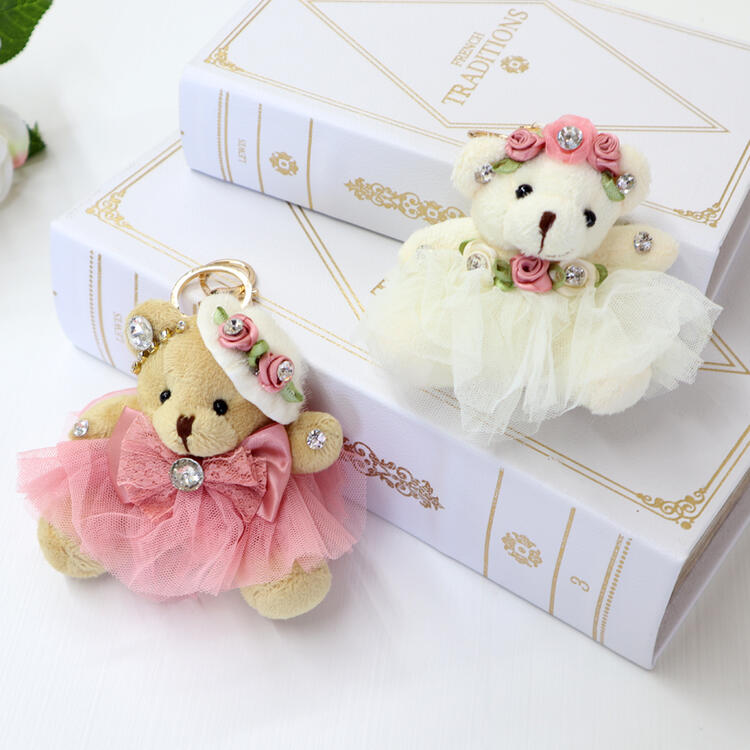 楽天市場】クマチャーム 2体セット ピンク＆ホワイトオーナメント