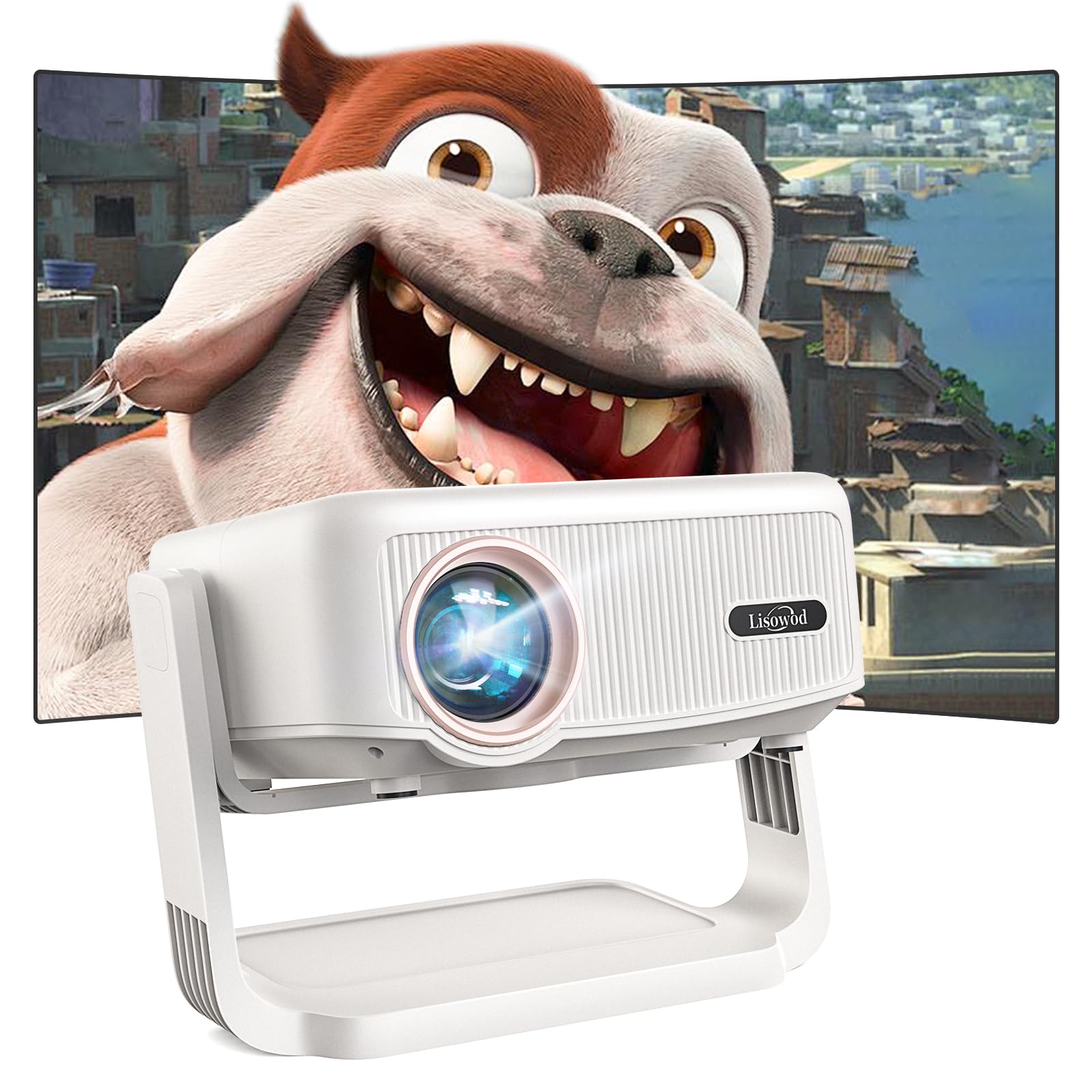楽天市場】Lisowod プロジェクター 天井 小型 家庭用 360°回転 自動