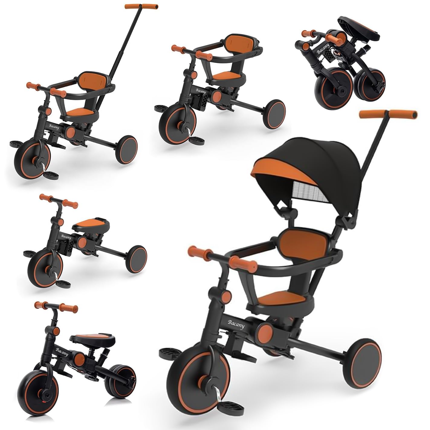 楽天市場】Bacany 子供用三輪車 7in1 三輪車 ステップ付き 折りたたみ