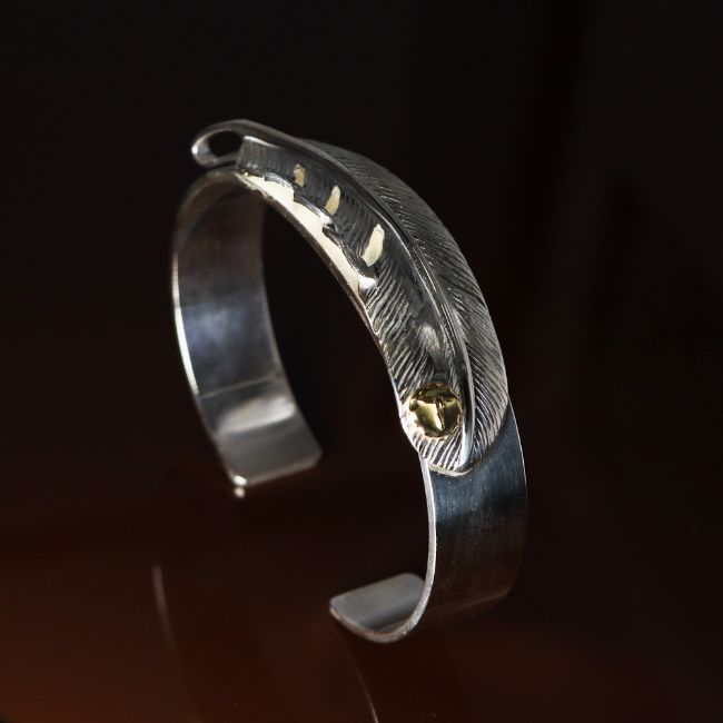 楽天市場】TADY&KING特大SVフェザー平打ちバングルK18ロングホーン