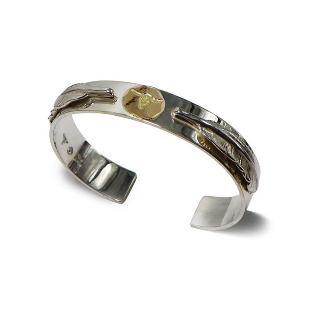 楽天市場】TADY&KING平打ちバングルK18ロングホーン&ダブルSフェザー