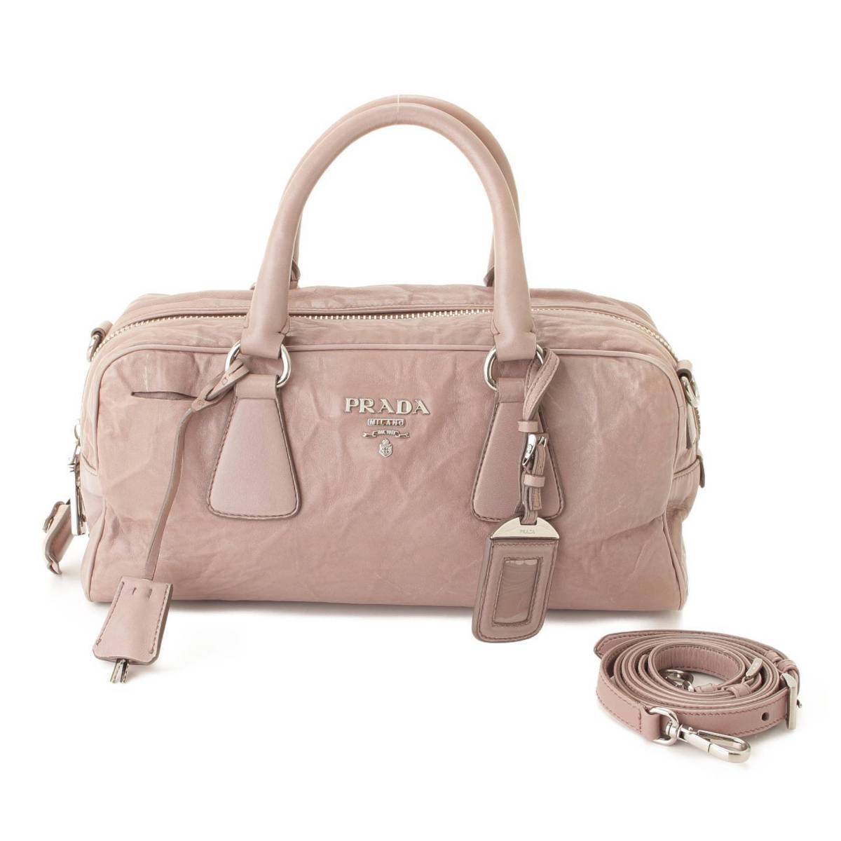 楽天市場】【プラダ】Prada ナッパアンティーク 2WAY ミニボストン