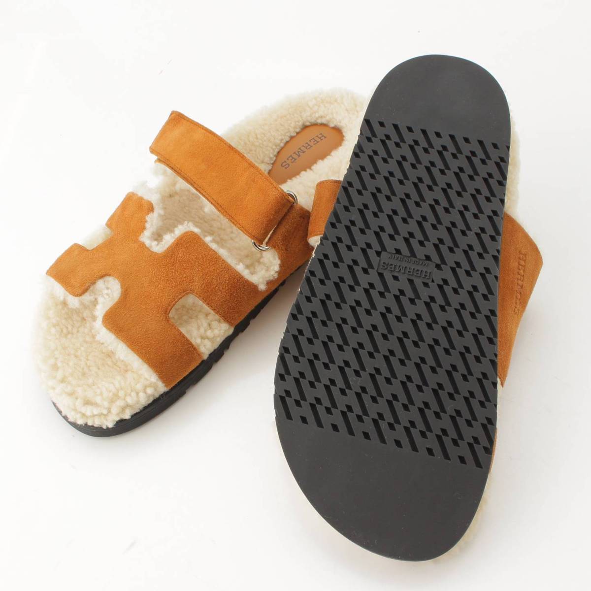 楽天市場】【エルメス】Hermes シプレ スエード ムートン キャメル