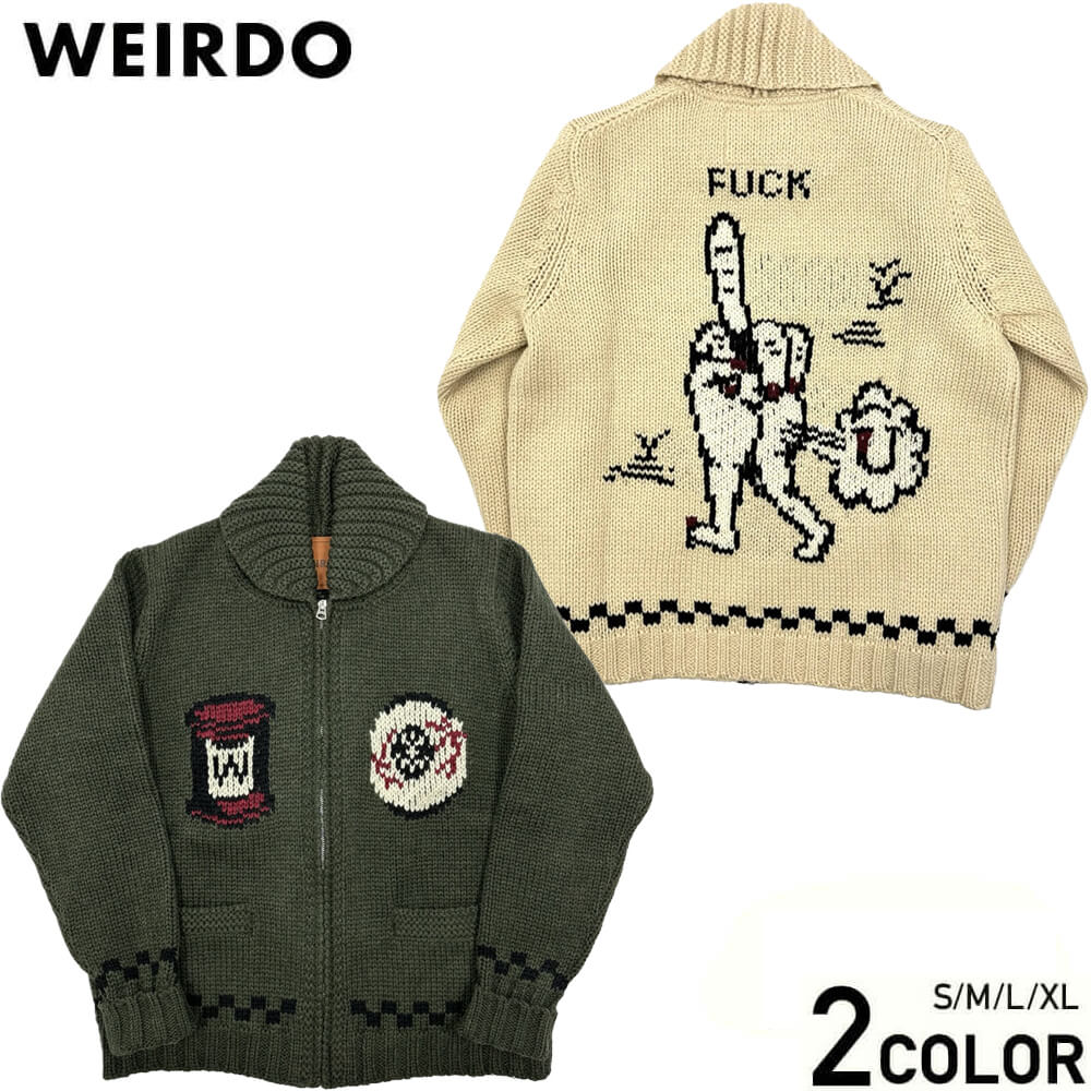 楽天市場】残りMサイズのみ ウィアード カウチン ニット カーディガン