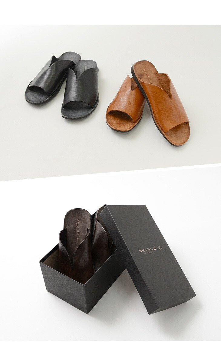 楽天市場】BRADOR（ブラドール） メンズ レザーサンダル / イタリア製