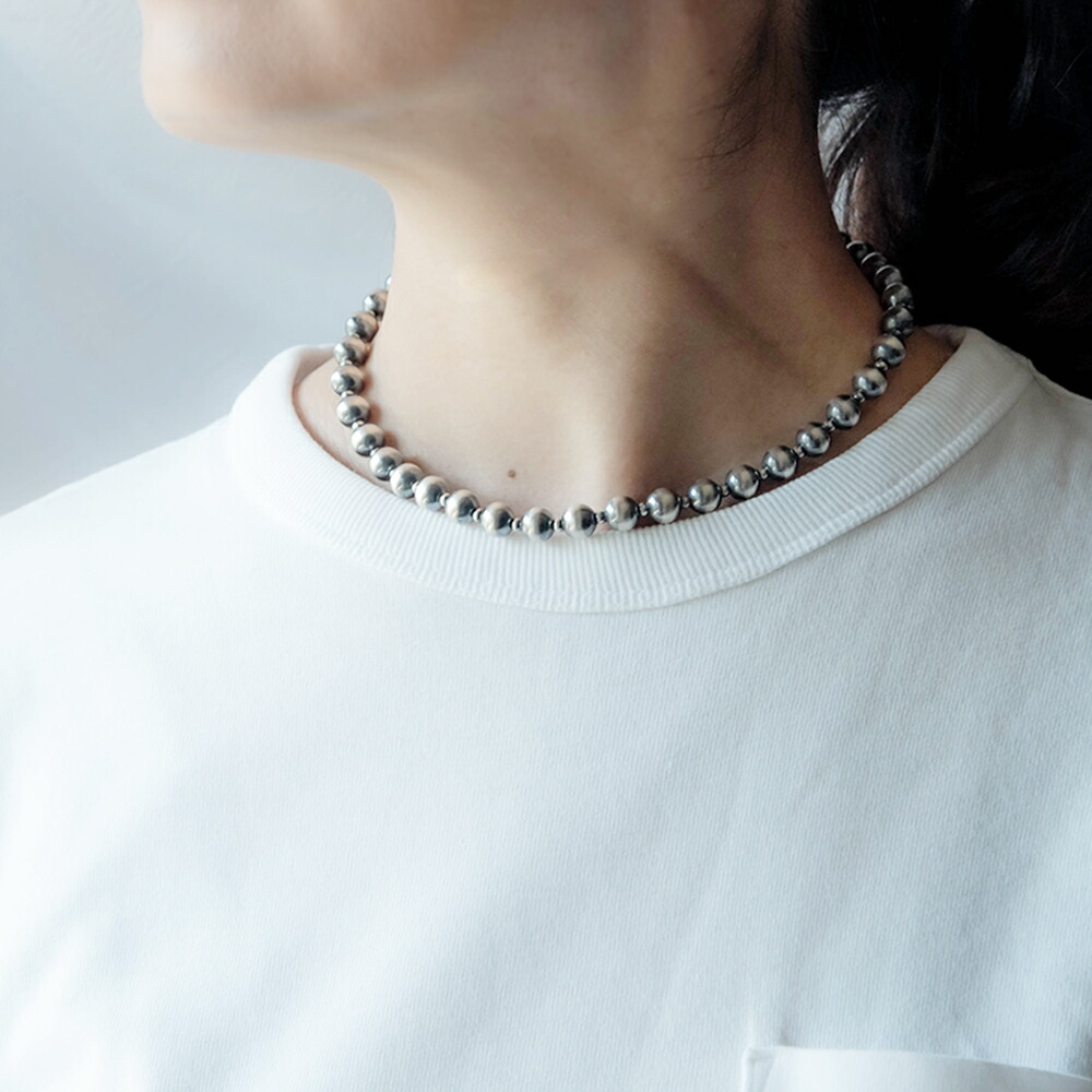 楽天市場】ナバホパール ネックレス シルバー925 8mm メンズ