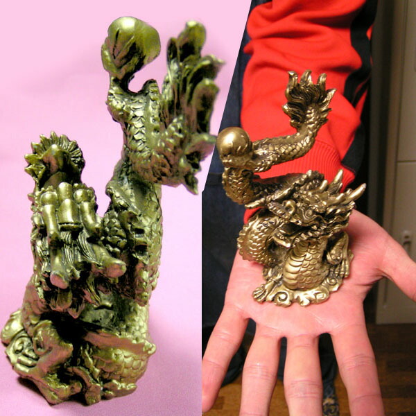 楽天市場】小龍 置物 金（T192） （レジン製)【送料無料】（沖縄別途