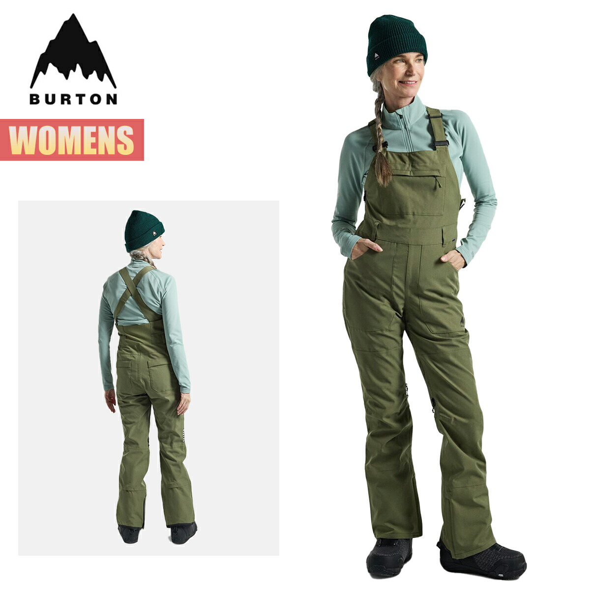 楽天市場】バートン スノーボードウェア レディース ビブパンツ 24-25
