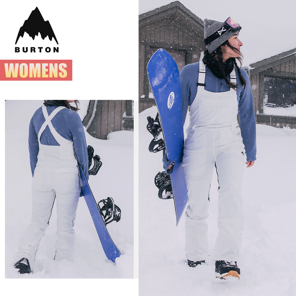 楽天市場】バートン スノーボードウェア レディース ビブパンツ 24-25