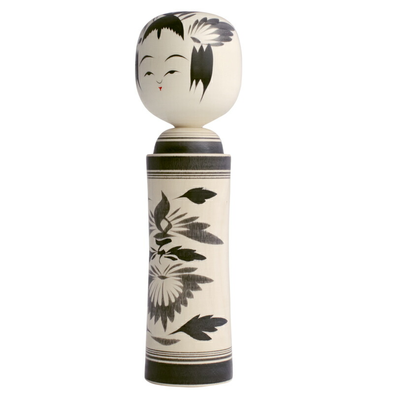 楽天市場】鳴子系 伝統こけし こけし 墨 八寸 約24cm こけしの岡仁