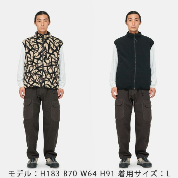 楽天市場】グラミチ ベスト リバーシブルフリースベスト TRIBAL TERRA