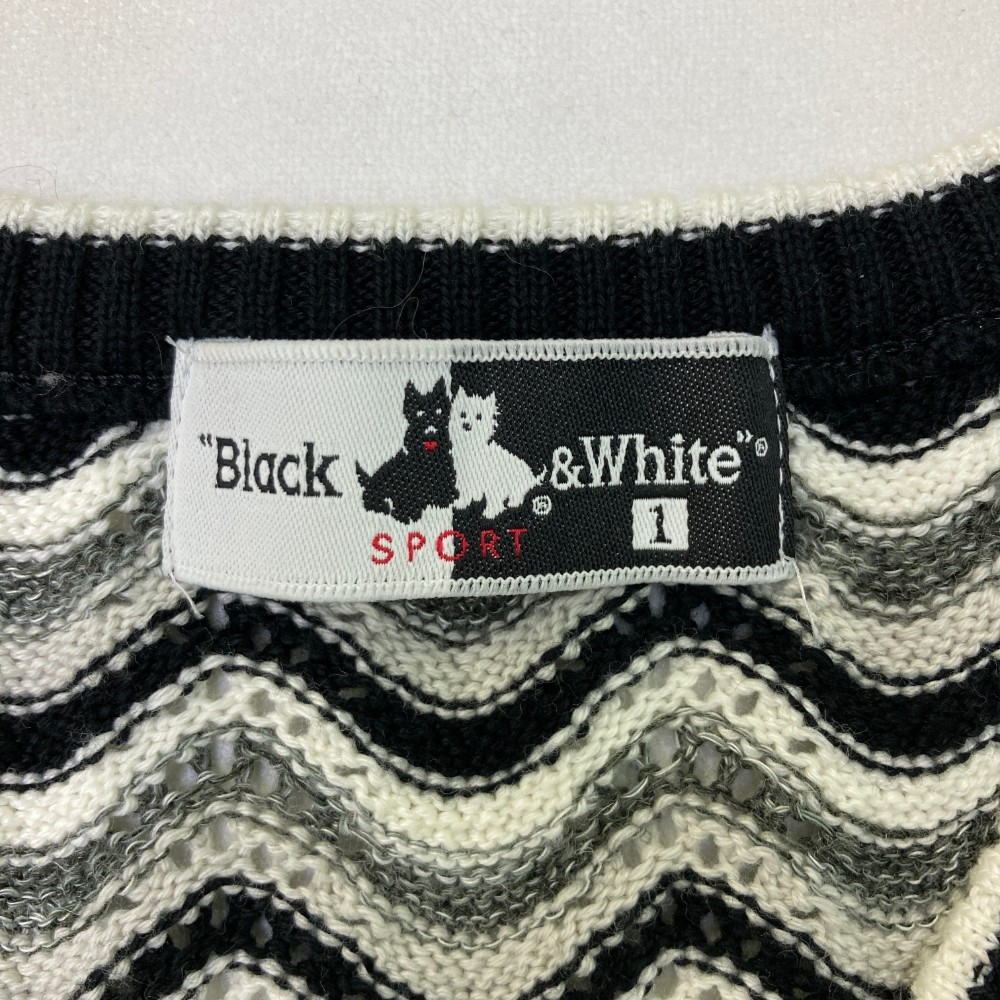 楽天市場】BLACK&WHITE ブラックアンドホワイト Vネック ニット