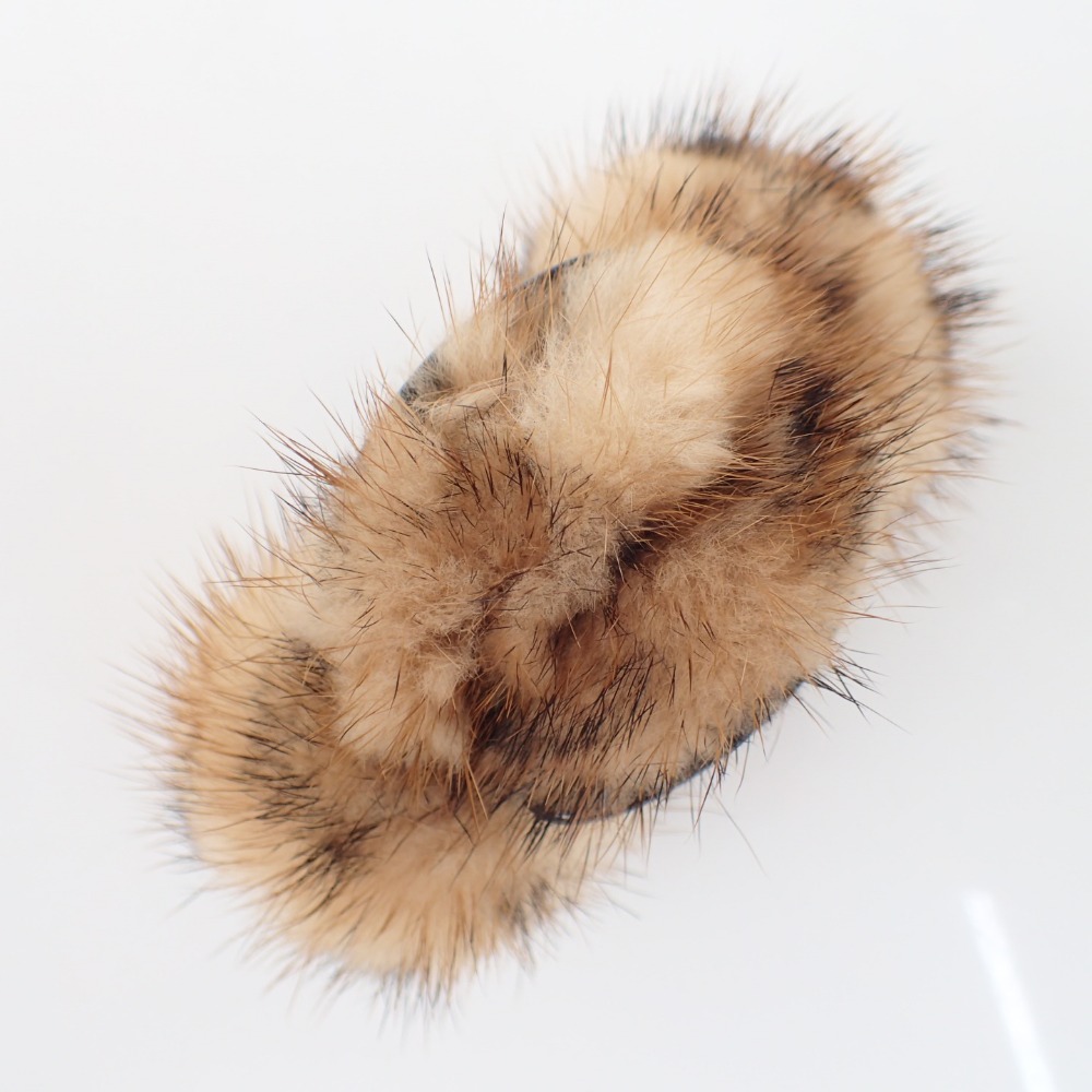 accaアッカ アッカ acca ファーヘアクリップ 茶色 ブラック /SR21