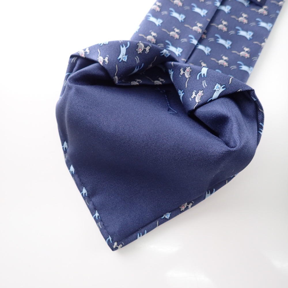 楽天市場】HERMES エルメス シルクチーフ付 ネコ/ネズミ柄 シルク