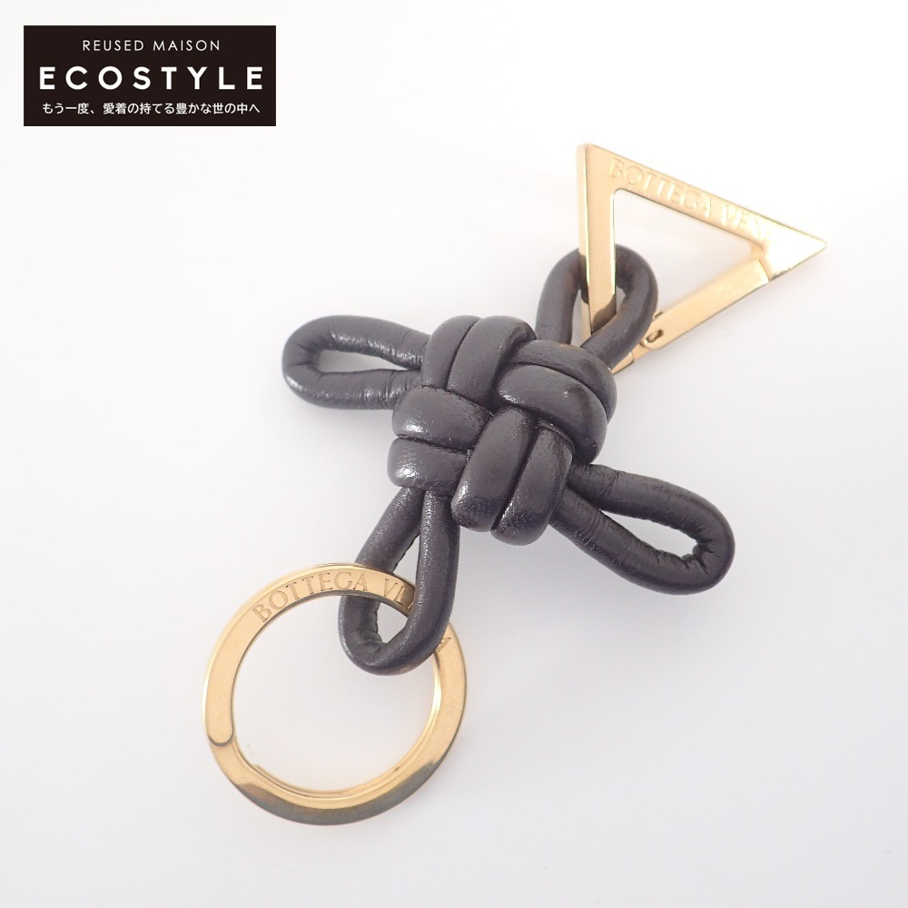 BOTTEGA VENETA トライアングルキーリング ブラウン