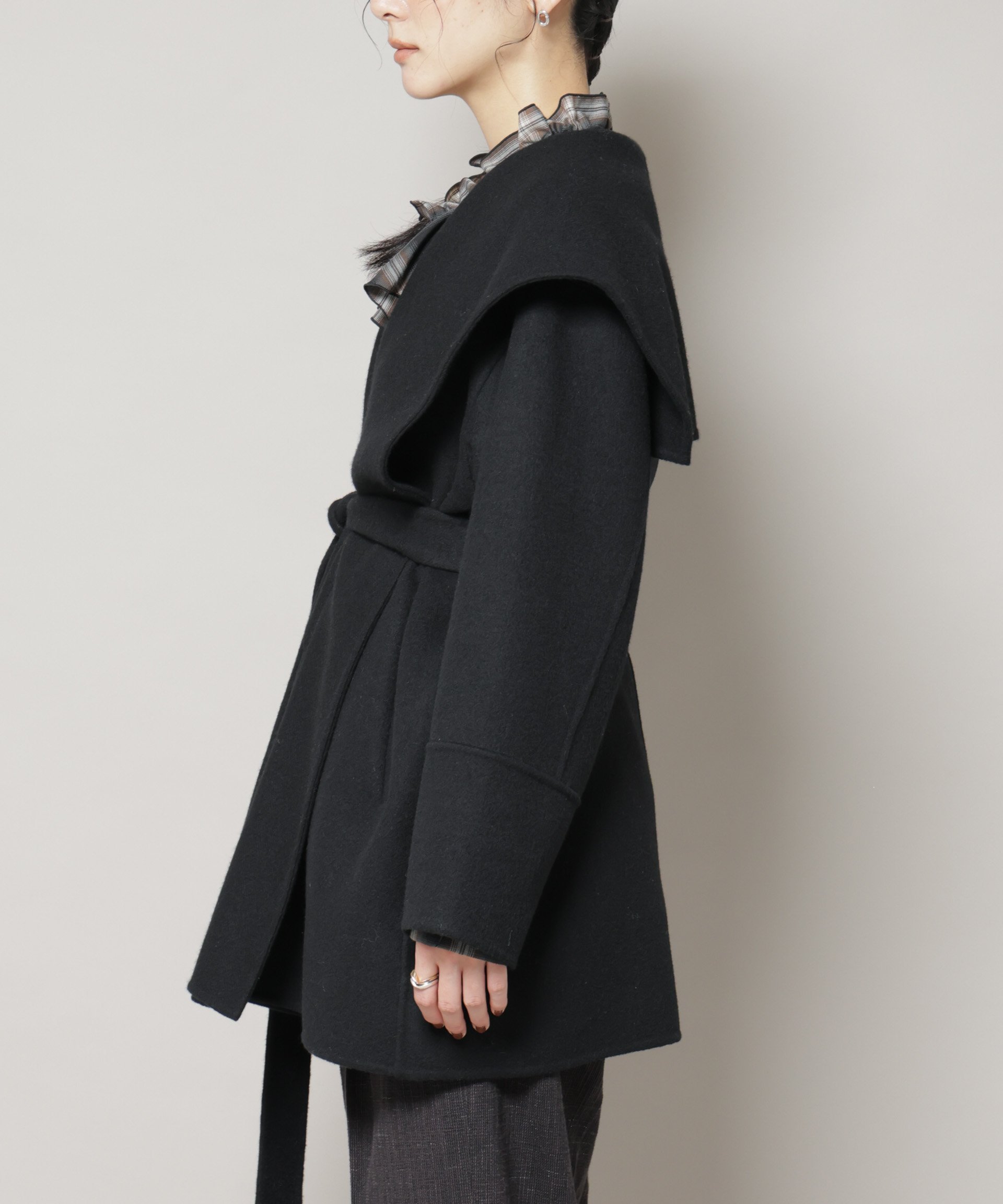 NANO universe｜SUPER110blend リバーショールミディコート | Rakuten