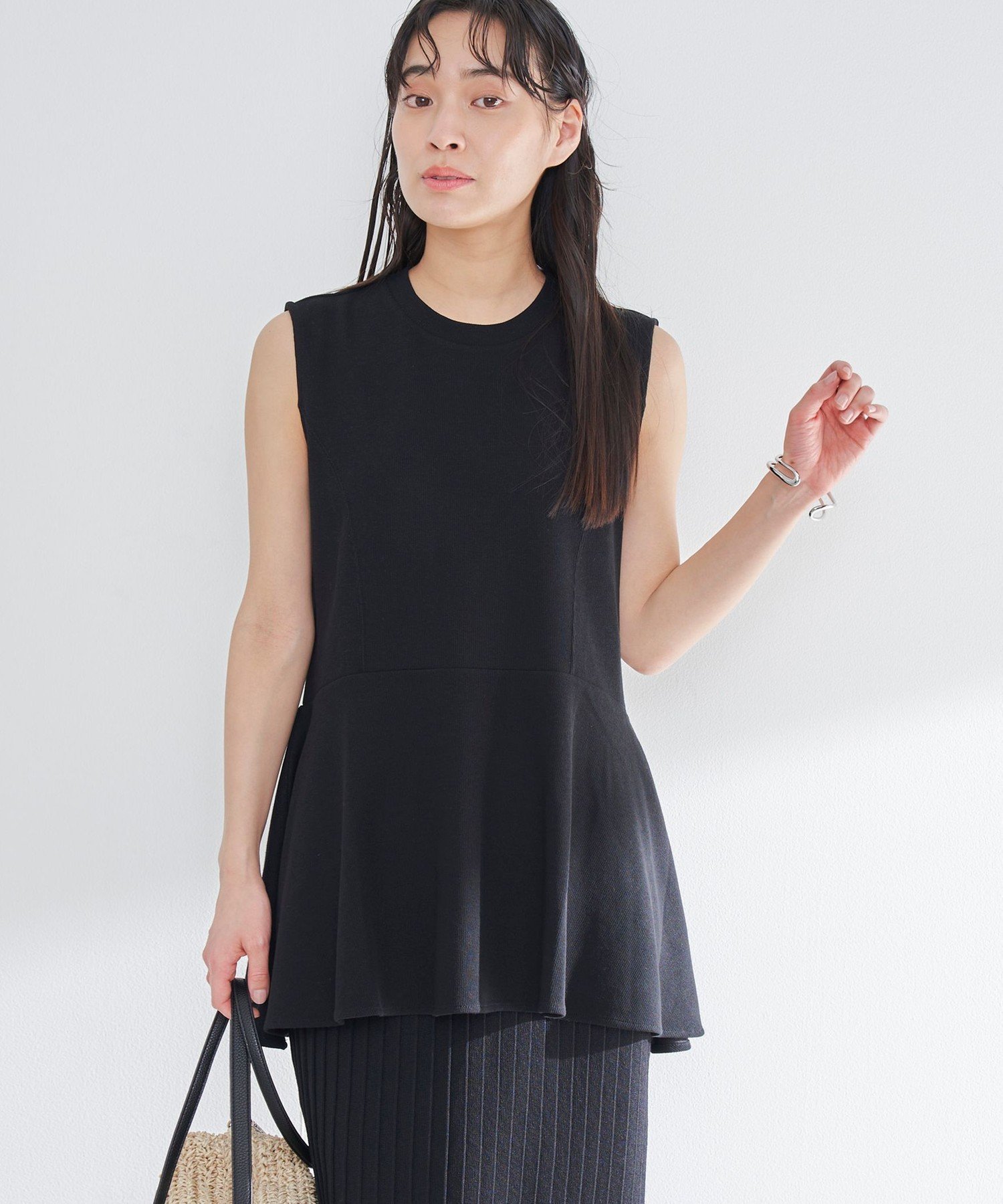 楽天市場】ペプラム トップス ノースリーブの通販