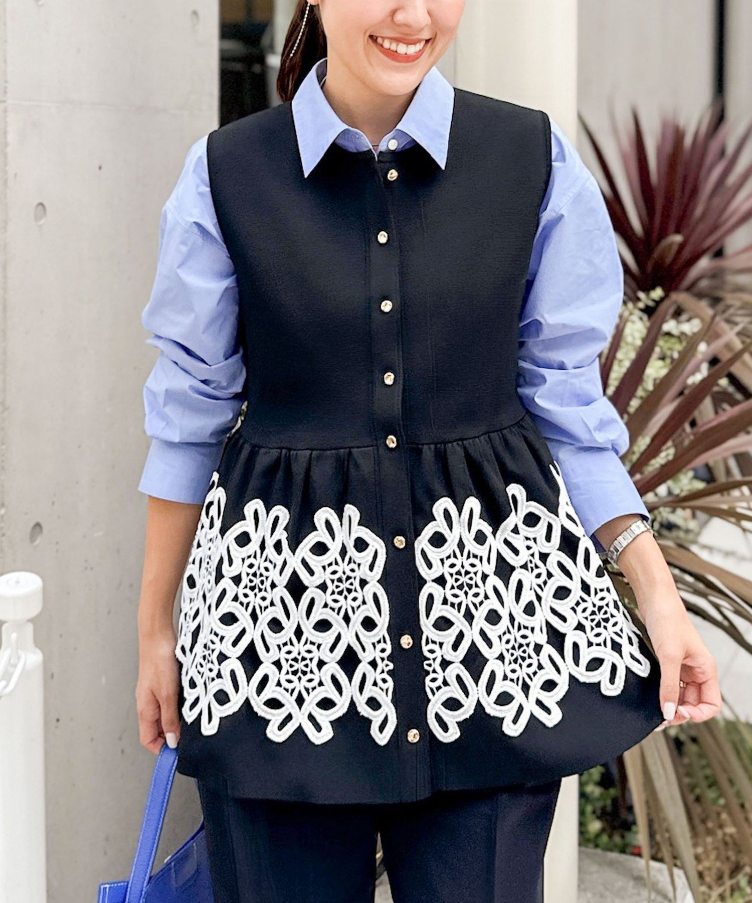 NOLLEY'S｜レース付きペプラムベスト | Rakuten Fashion(楽天