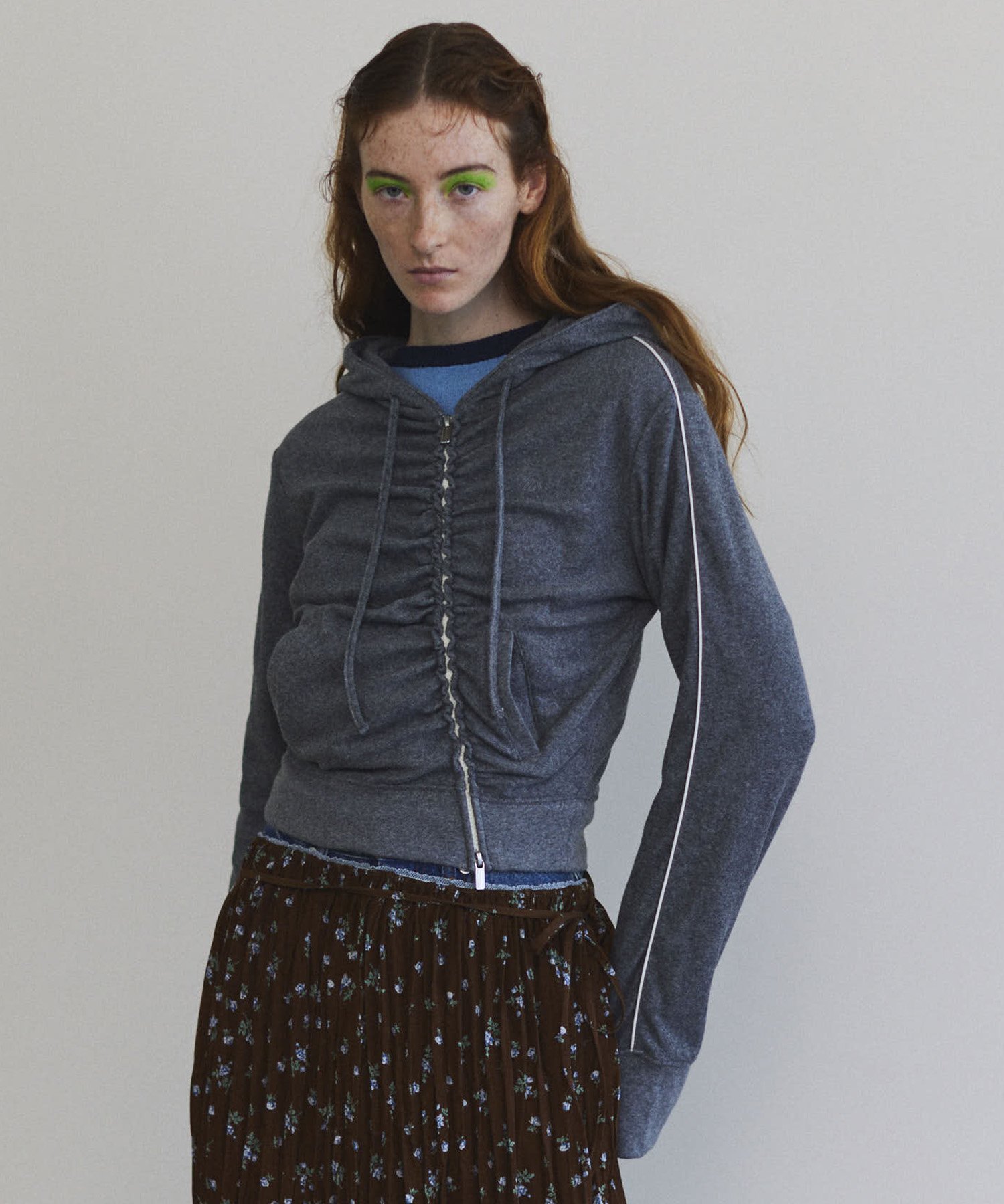 MAISON SPECIAL｜Gather Pile Fabric Short Length Hoodie | Rakuten